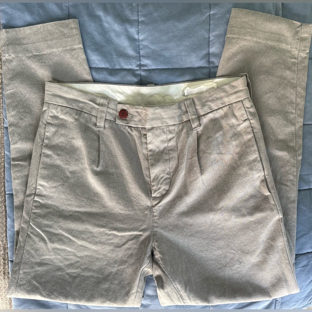 EUC⚡️Outerknown Men’s 29x26.5 Hemp Organic Cotton Slim Chino Pants Gray